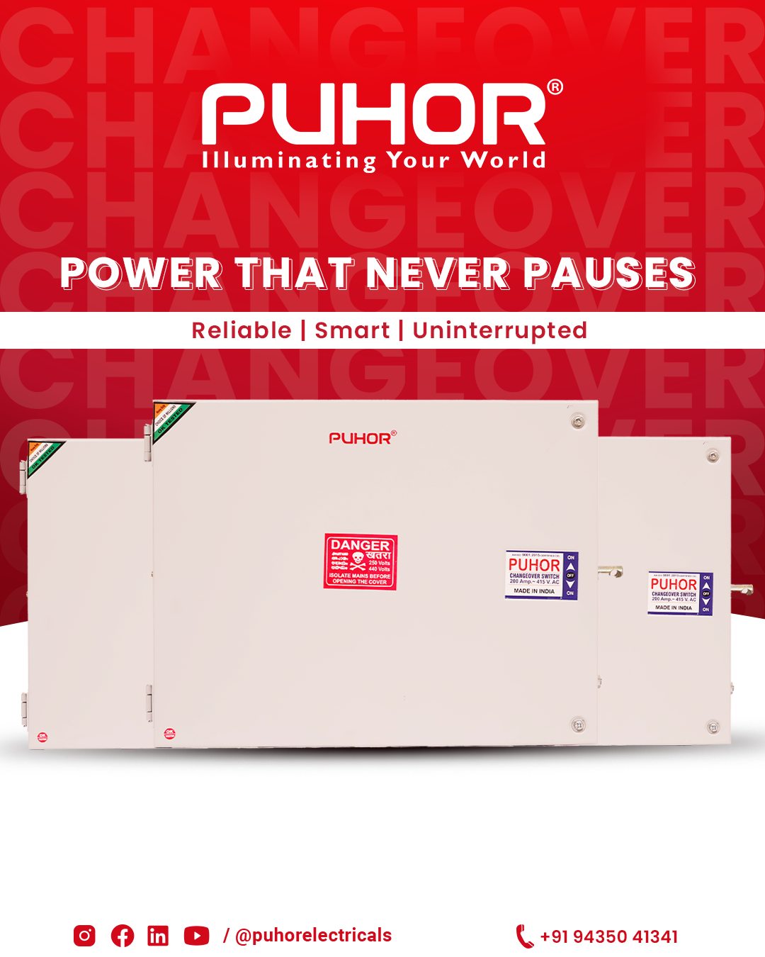 ⚡ From outage to uptime — our changeover keeps running! 🔋[ Puhor, Electrical, Modern Electrical